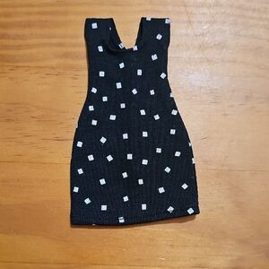 Black and White Mod check Doll dress for Curvy Barbie